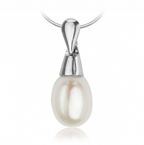 ﻿wisiorek ﻿srebrny z naturalną perłą