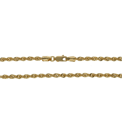 42 cm ﻿łańcuszek dmuchany typu Kordel ﻿złoto 585/14k 