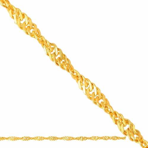 50cm ﻿łańcuszek złoty typu singapur
