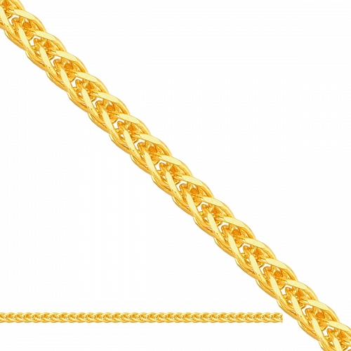 42 cm ﻿łańcuszek dmuchany typu Akopiata ﻿,złoto 585/14k 