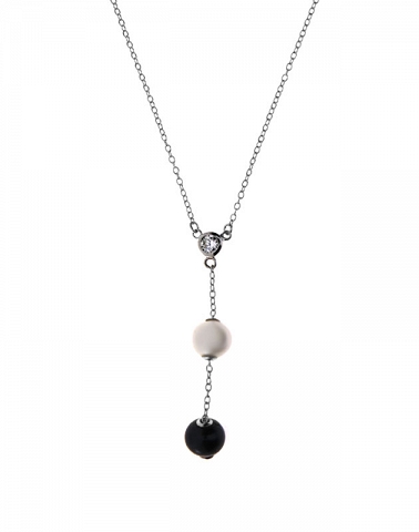 ﻿naszyjnik łańcuszkowy ﻿,srebro 925 ﻿i naturalne perły