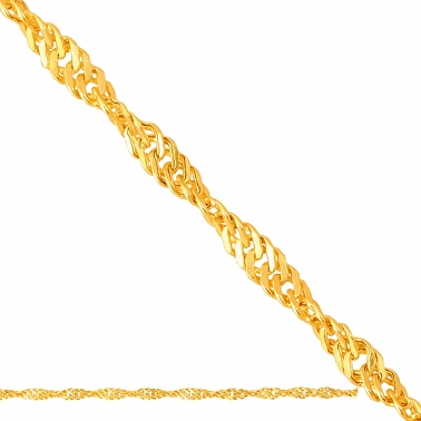 40 cm ﻿łańcuszek pełny typu Singapur ﻿złoto 585/14k 