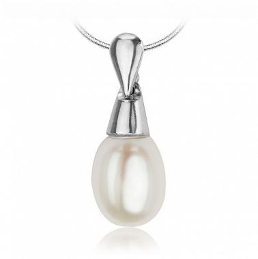 ﻿wisiorek ﻿srebrny z naturalną perłą