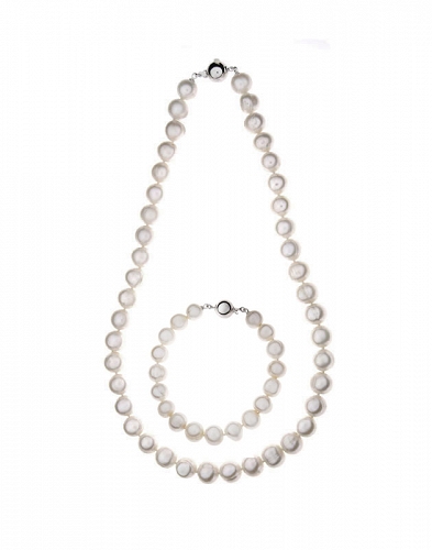 ﻿komplet biżuterii ﻿,srebro 925 ﻿i naturalne perły