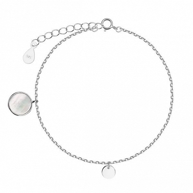 ﻿bransoletka pearl﻿,rodowane srebro 925 ﻿i macica perłowa
